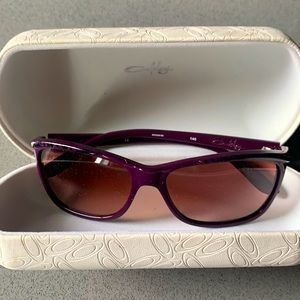 Purple Oakley sunglasses